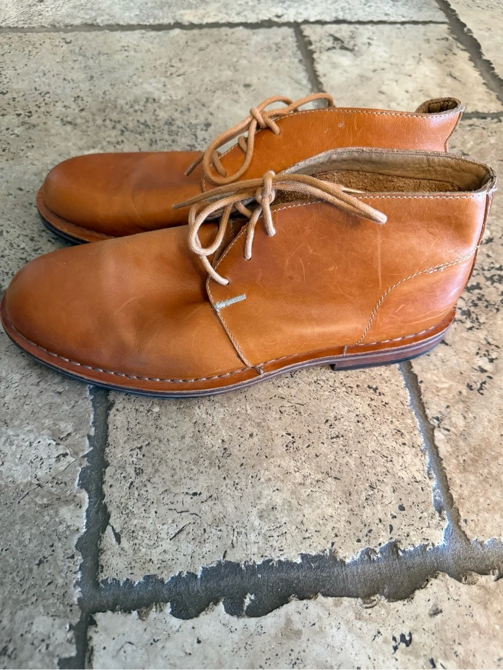 Cole Haan Men's Leather Chukka Boots in Cognac Brown